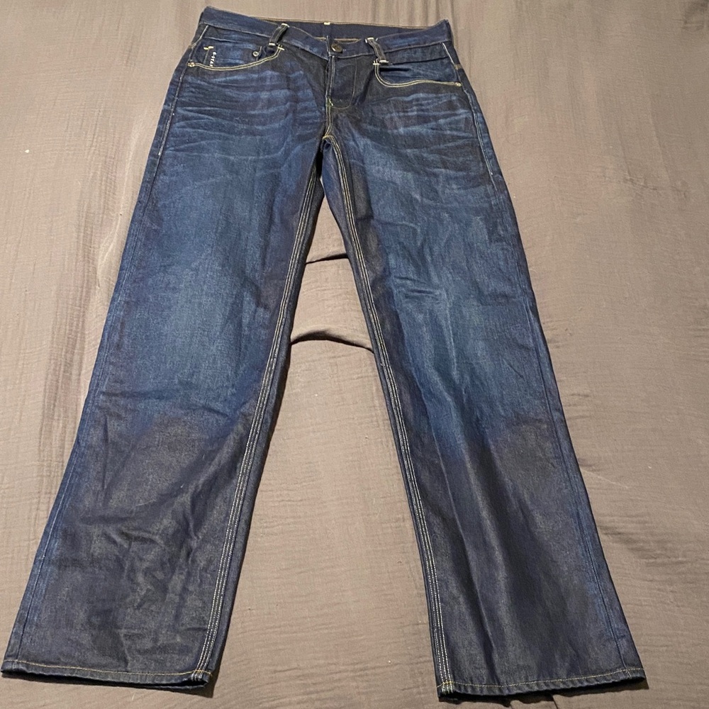 G-Star Dark Blue Men's Straight Jeans